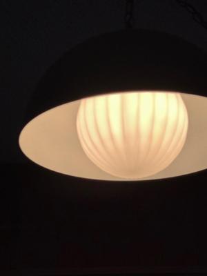 Vintage Hanging Pendant Light Fixture Grayish Green