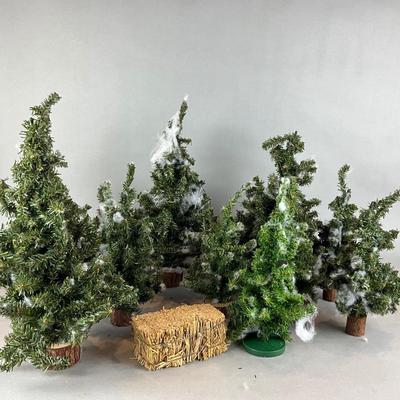 A1491 Lot of Misc. Artificial Christmas Trees