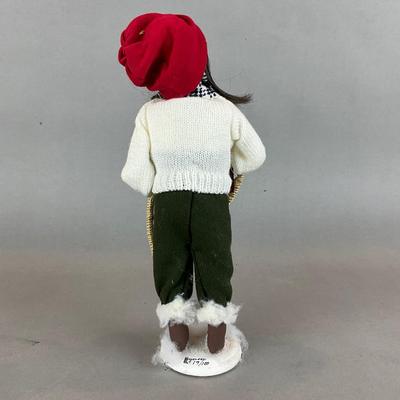 SR1497 SIGNED & NUMBERED Byers' Choice Caroler with Snow Shoes 11"