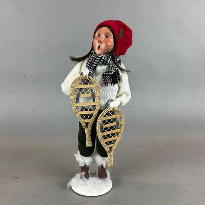 SR1497 SIGNED & NUMBERED Byers' Choice Caroler with Snow Shoes 11"