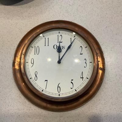 K1508 Very Heavy Round ORVIS Copper Wall Clock