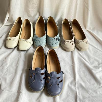 M1519 Lot of Four pairs of HOTTER Ladies Flat Shoes