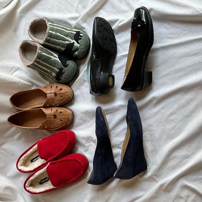 M1521 Lot of Lands End Slippers, L.L.Bean Mules and Soft Spots, Talbots