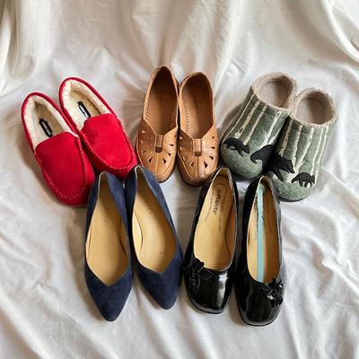 M1521 Lot of Lands End Slippers, L.L.Bean Mules and Soft Spots, Talbots