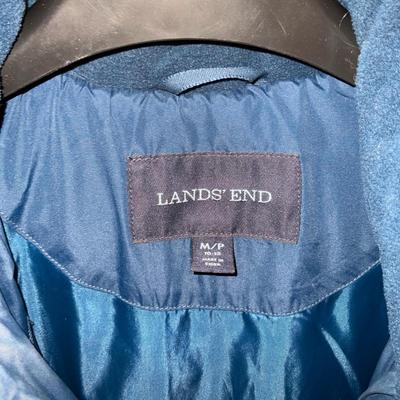M1537 Ladies Land's End Down Blue Quilted Coat