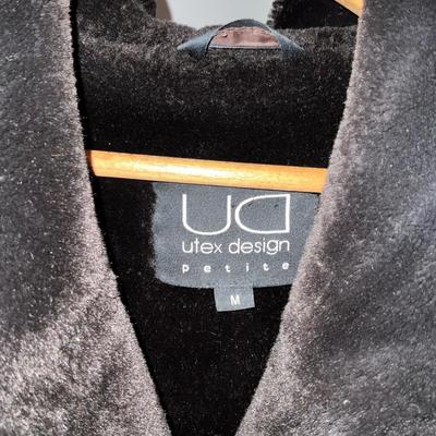 M1538 Faux Fur Tan Ladies Coat by UTEX