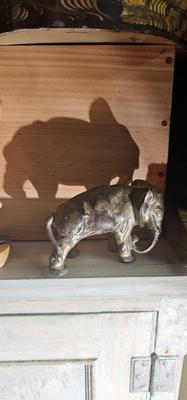 Vintage Cast Iron Elephant Arcade Bank