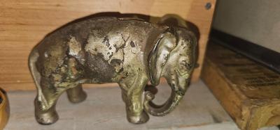 Vintage Cast Iron Elephant Arcade Bank