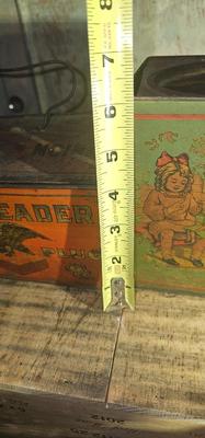 2 vintage tins Union Leader Tobacco and Kavanaugh's Coffee