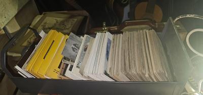 One foot of vintage postcards