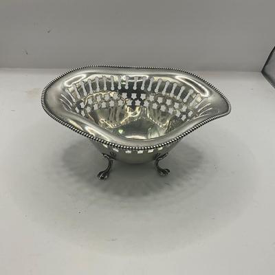 D1550 Small Sterling Silver Reticulated Footed Bowl