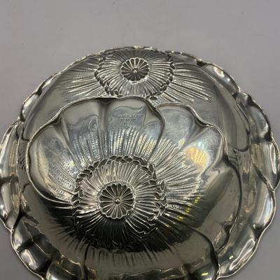 D1551 Sterling Silver WALLACE Poppy Design Bowl