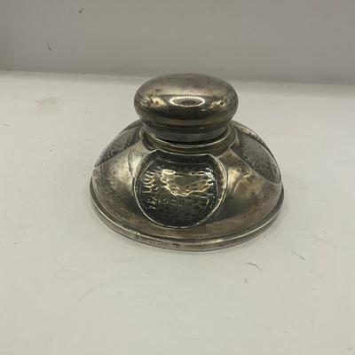 D1554 Sterling Silver Artdeco Style Inkwell