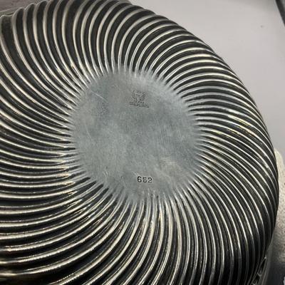 D1555 Large Fluted Bottom Antique Sterling Bowl with Monogram