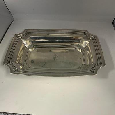 D1556 Sterling Silver Rectangle Tray with Monogram