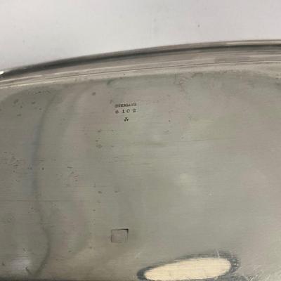 D1556 Sterling Silver Rectangle Tray with Monogram