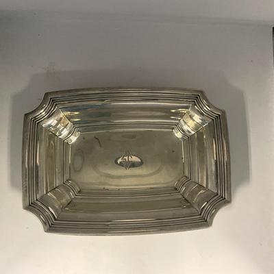 D1556 Sterling Silver Rectangle Tray with Monogram