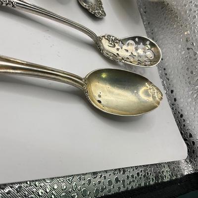 D1570 Set of 19 J. Wiss & Sons Sterling Silver Flatware Wild Rose
