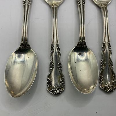 D1570 Set of 19 J. Wiss & Sons Sterling Silver Flatware Wild Rose
