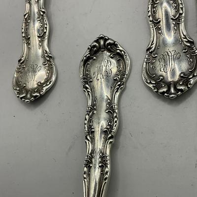 D1572 Set of Nine Sterling Silver R.M.& S Dinner Forks