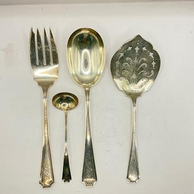 D1574 Set of Four Sterling Silver Serving Pieces by Durgin Fairfax