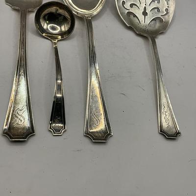 D1574 Set of Four Sterling Silver Serving Pieces by Durgin Fairfax