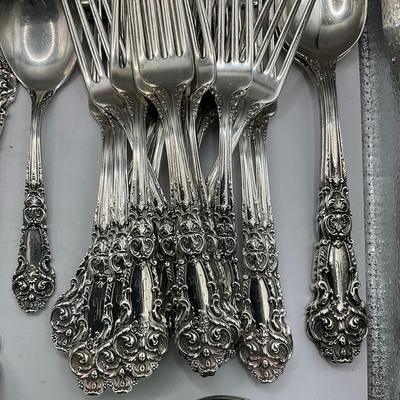 D1579 Set of 84 pcs. Sterling Silver Flatware Reed & Barton "French Renaissance"