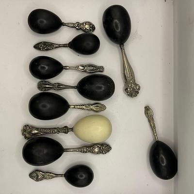 D1580 Lot of Ten Sterling Silver Handled Darners