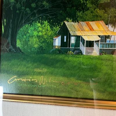 K579 Original Off Set Lithograph "Beach Front" by Curtis Wilson Cost