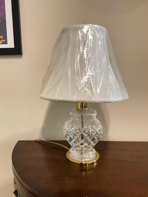 K587 Waterford Crystal and Brass Lamp