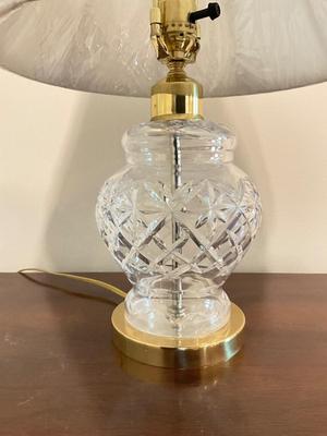 K587 Waterford Crystal and Brass Lamp