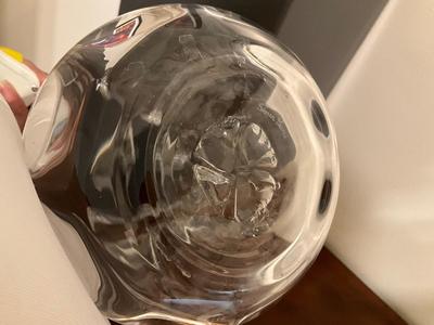 K5982 Large SIMON PEARCE Chelsea Optic Cinched Crystal Vase with Box