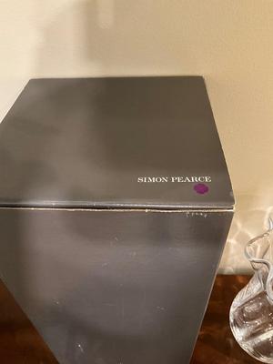 K5982 Large SIMON PEARCE Chelsea Optic Cinched Crystal Vase with Box