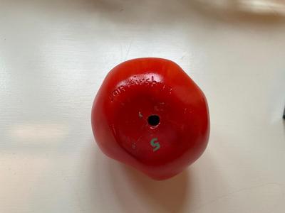K593 Pair of Tomato Sculpture by Jan Kirsh