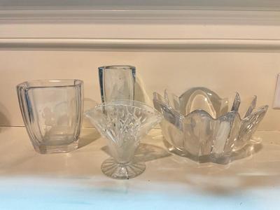 K594 Lot of Orrefors Crystal Vases and Bowls