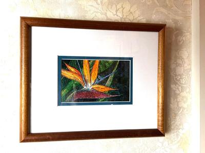 L600 Original Scratchboard Drawing of "Birds of Paradise" by Cindy Conklin- Hawaii