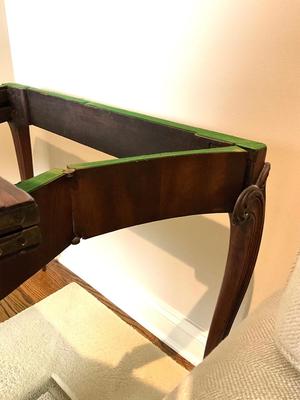 L606 Antique French Fliptop Mahogany Card Table