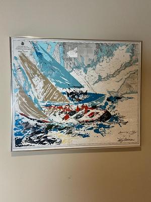 L607 Leroy Neiman America's Cup 19th Challenge Newport Serigraph