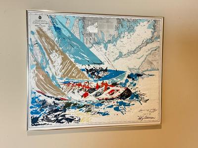 L607 Leroy Neiman America's Cup 19th Challenge Newport Serigraph