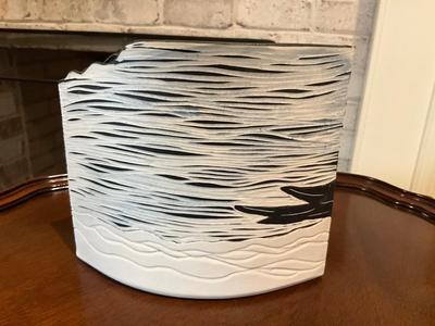 L610 Sirley Gromon Ceramic Signed Bird Vase