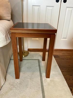 L612 Custom Made Rosewood and Cherry Floating Top Endtable