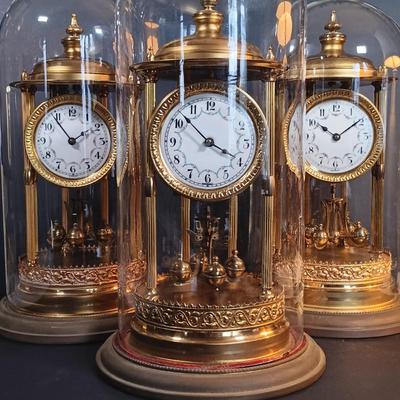 LOT 3: Set of (2) Jahresuhren-Fabrik with (1) Sokol Montag & Co. German Anniversary Clocks