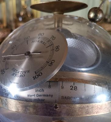 LOT 4: Vintage West German Sputnik-Style Globe Barometer