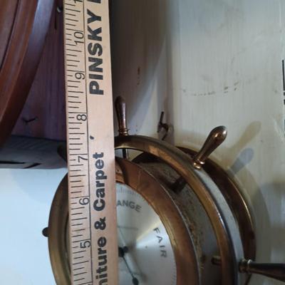 LOT 8: Gustav Becker Wall Clock with Seth Thomas Helmsman Barometer