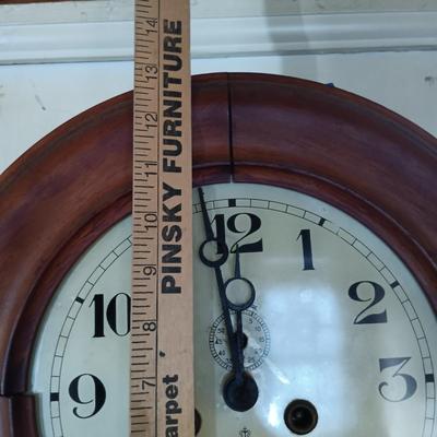 LOT 8: Gustav Becker Wall Clock with Seth Thomas Helmsman Barometer