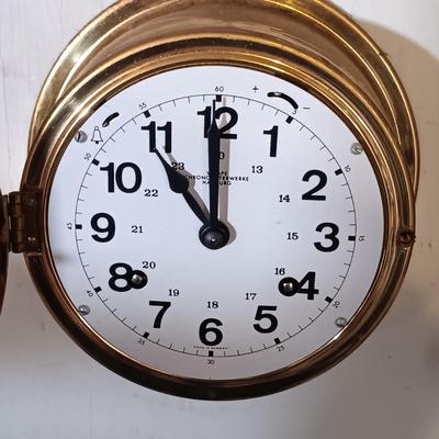 LOT 11: Wempe Chronometerwerke Ship Clock, Salem Clock Co. Ship's Bell 8-Day Clock & Seth Thomas Tideguard Clock