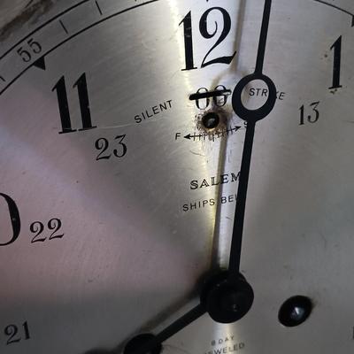 LOT 11: Wempe Chronometerwerke Ship Clock, Salem Clock Co. Ship's Bell 8-Day Clock & Seth Thomas Tideguard Clock