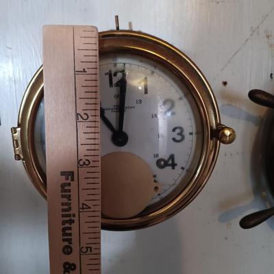 LOT 11: Wempe Chronometerwerke Ship Clock, Salem Clock Co. Ship's Bell 8-Day Clock & Seth Thomas Tideguard Clock