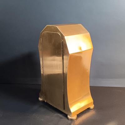 LOT 12: German Brass Mantel Clock with Metal Mantel Clock