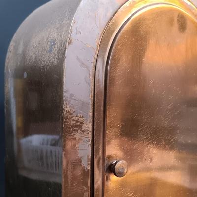 LOT 12: German Brass Mantel Clock with Metal Mantel Clock